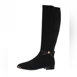 Ted Baker Women's Lykla Over The Knee Boot, Black Suede, Size 7.5